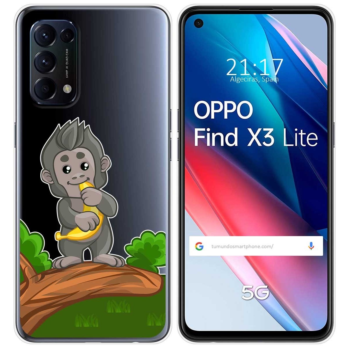 Funda Gel Transparente para Oppo Find X3 Lite 5G diseño Mono Dibujos