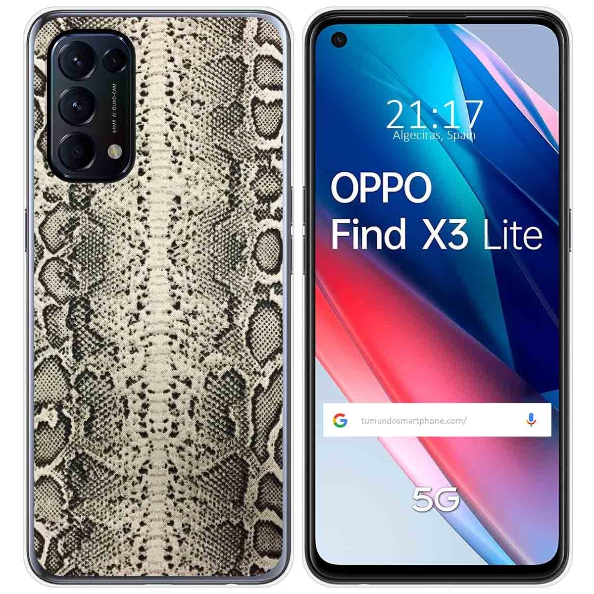 Funda Gel Tpu para Oppo Find X3 Lite 5G diseño Animal 01 Dibujos