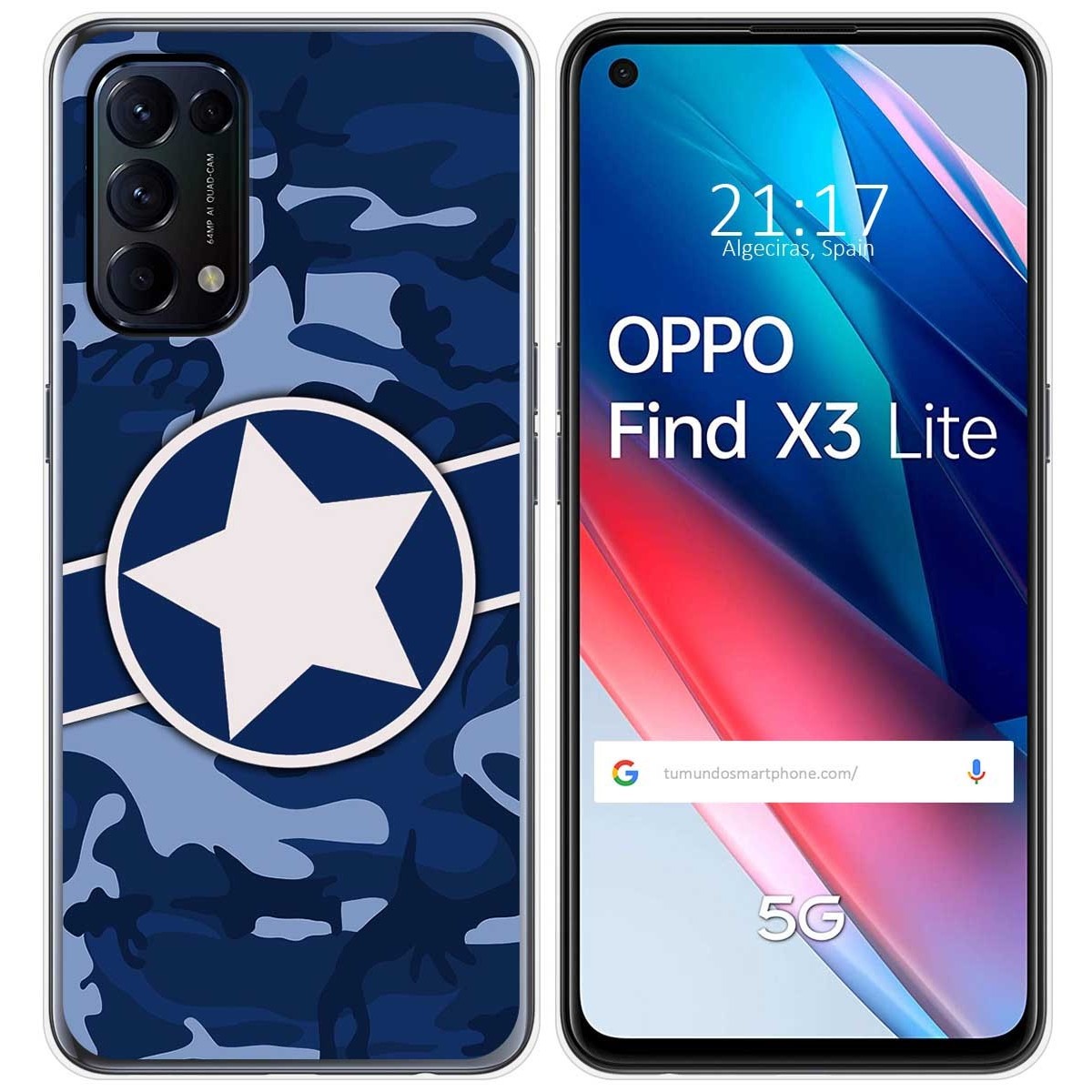 Funda Gel Tpu para Oppo Find X3 Lite 5G diseño Camuflaje 03 Dibujos