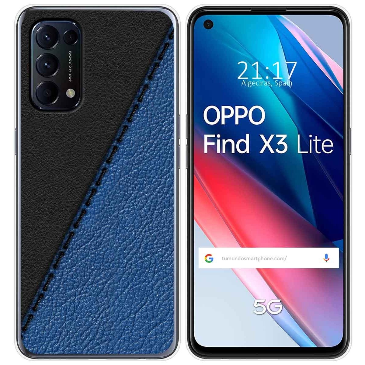 Funda Gel Tpu para Oppo Find X3 Lite 5G diseño Cuero 02 Dibujos