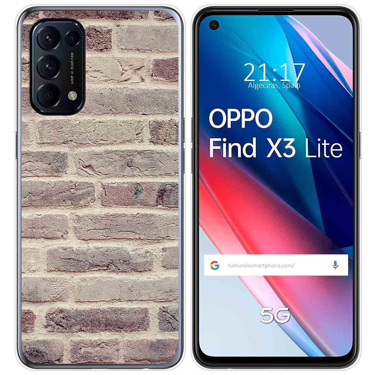 Funda Gel Tpu para Oppo Find X3 Lite 5G diseño Ladrillo 01 Dibujos