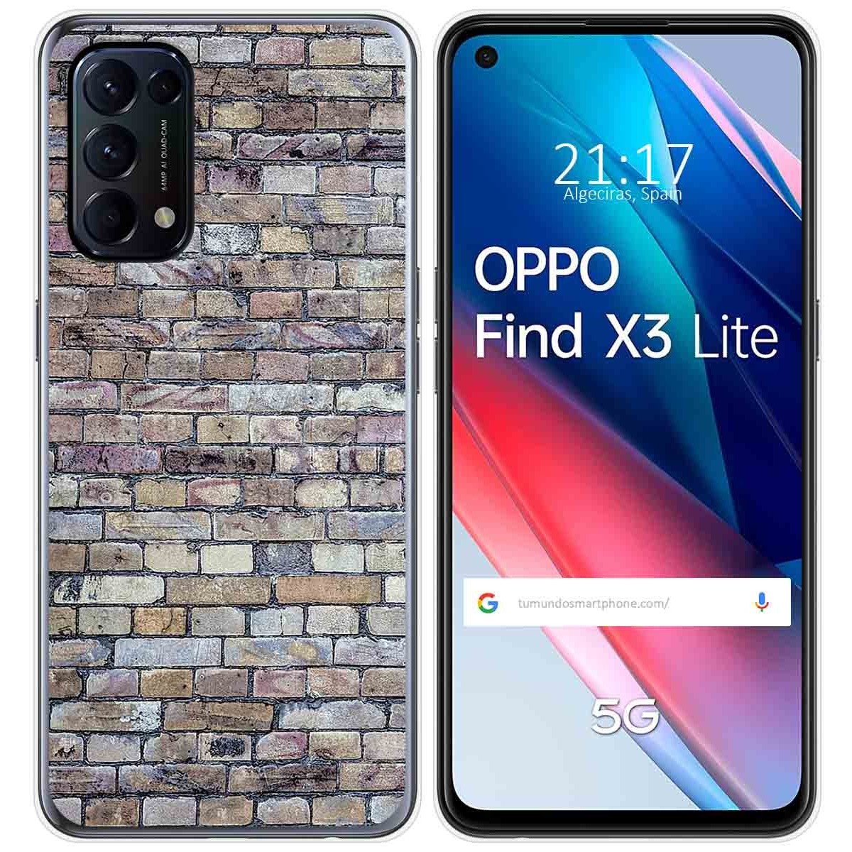Funda Gel Tpu para Oppo Find X3 Lite 5G diseño Ladrillo 02 Dibujos