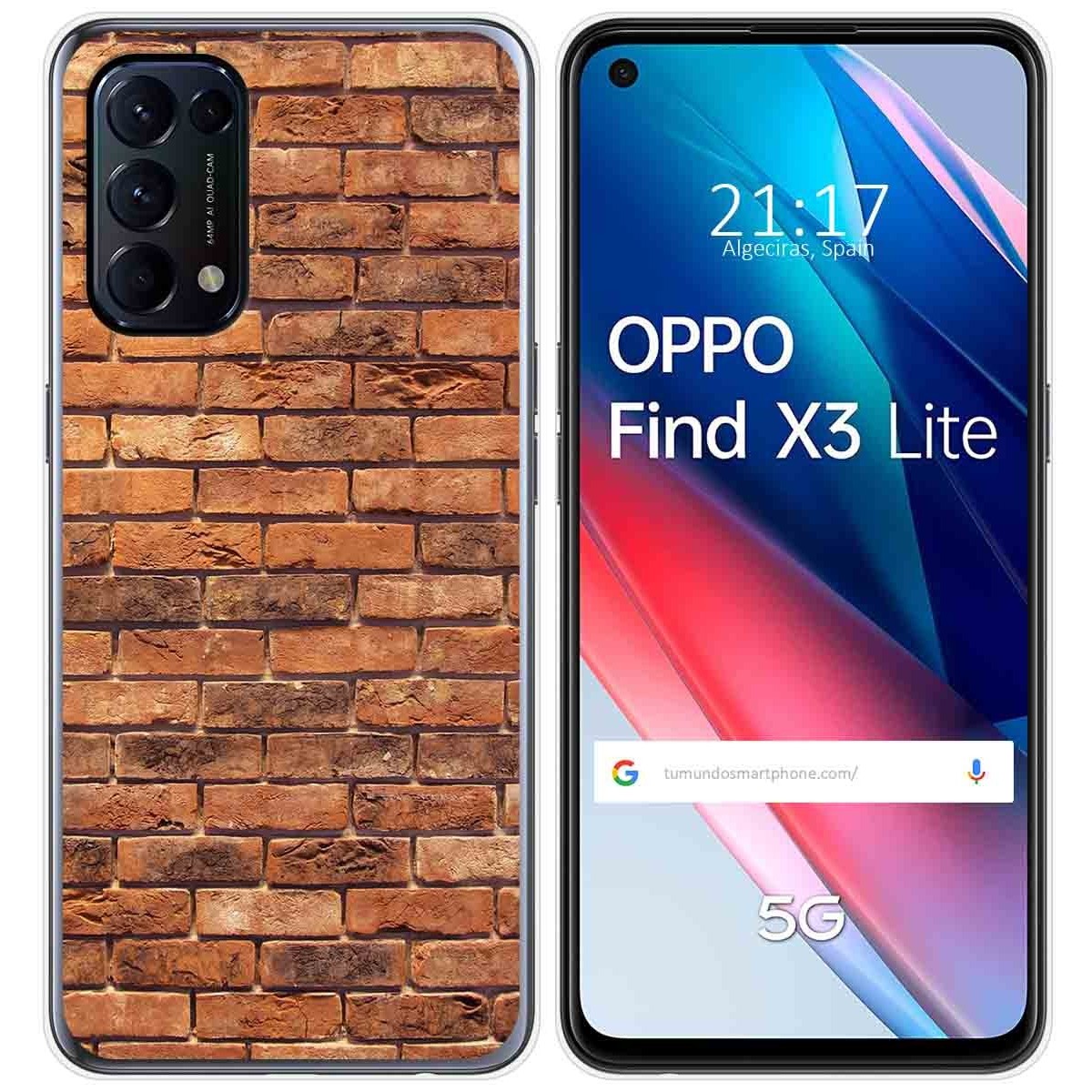 Funda Gel Tpu para Oppo Find X3 Lite 5G diseño Ladrillo 04 Dibujos