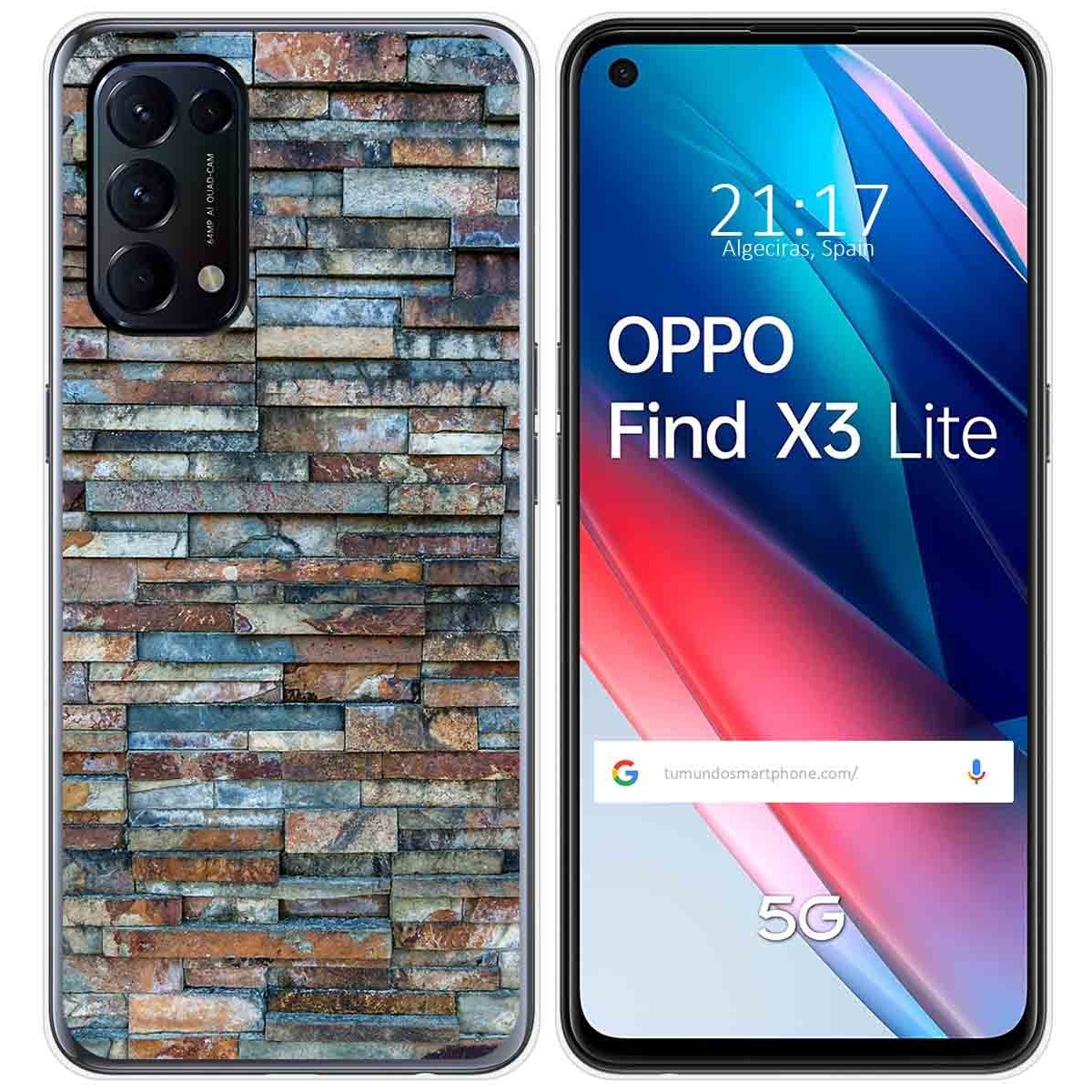 Funda Gel Tpu para Oppo Find X3 Lite 5G diseño Ladrillo 05 Dibujos