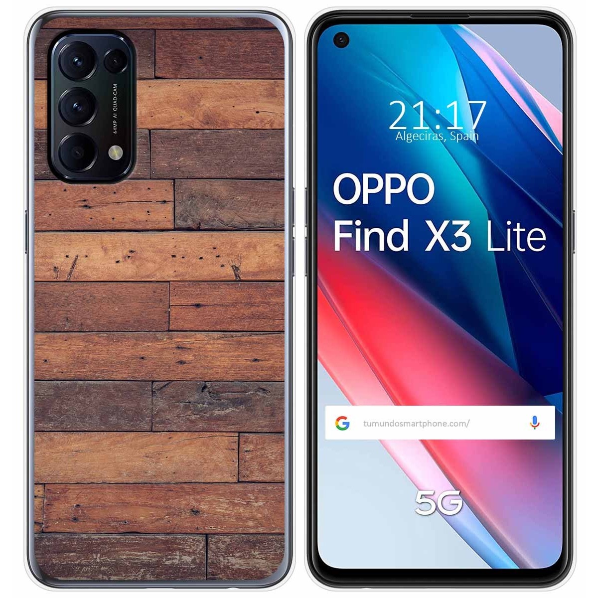 Funda Gel Tpu para Oppo Find X3 Lite 5G diseño Madera 03 Dibujos