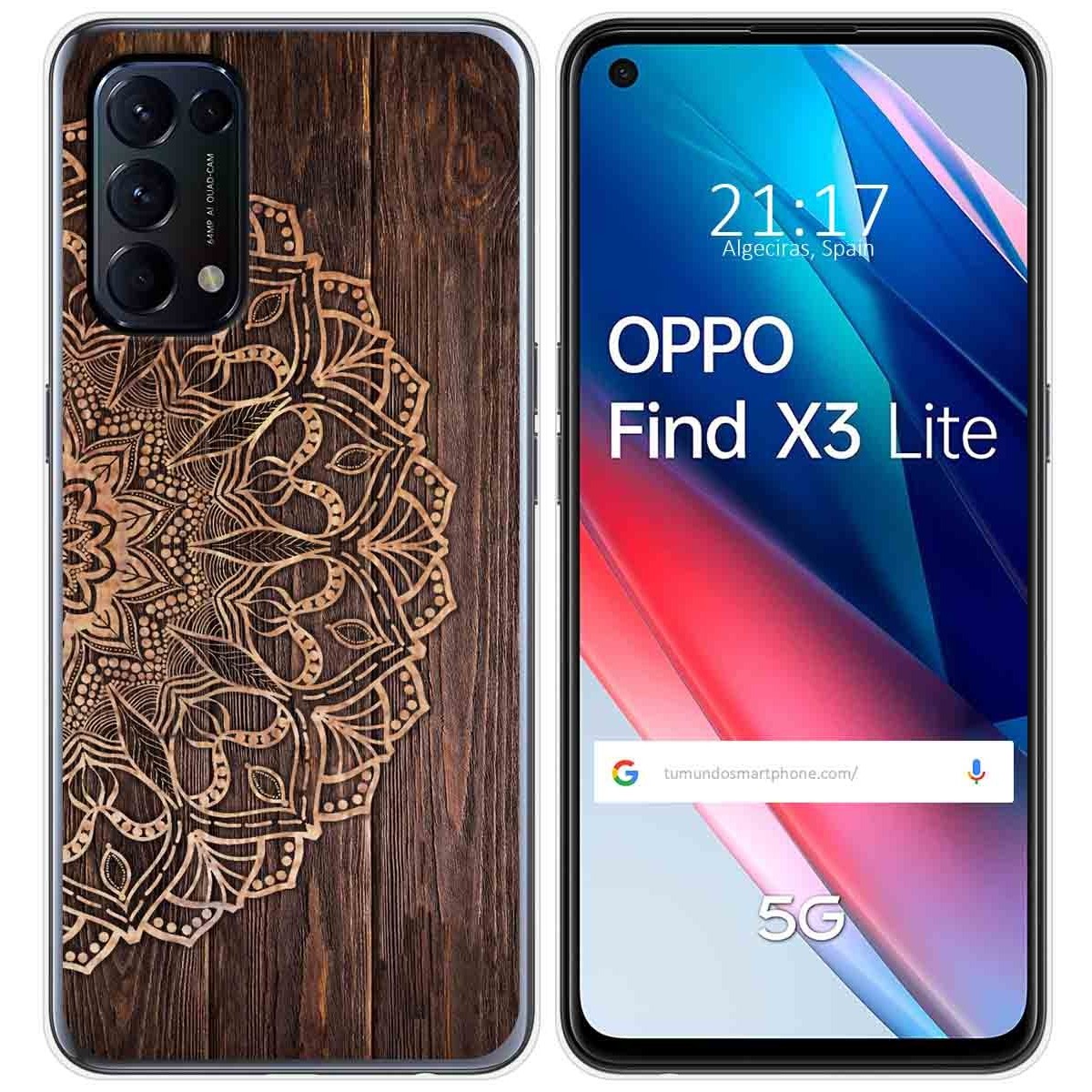 Funda Gel Tpu para Oppo Find X3 Lite 5G diseño Madera 06 Dibujos