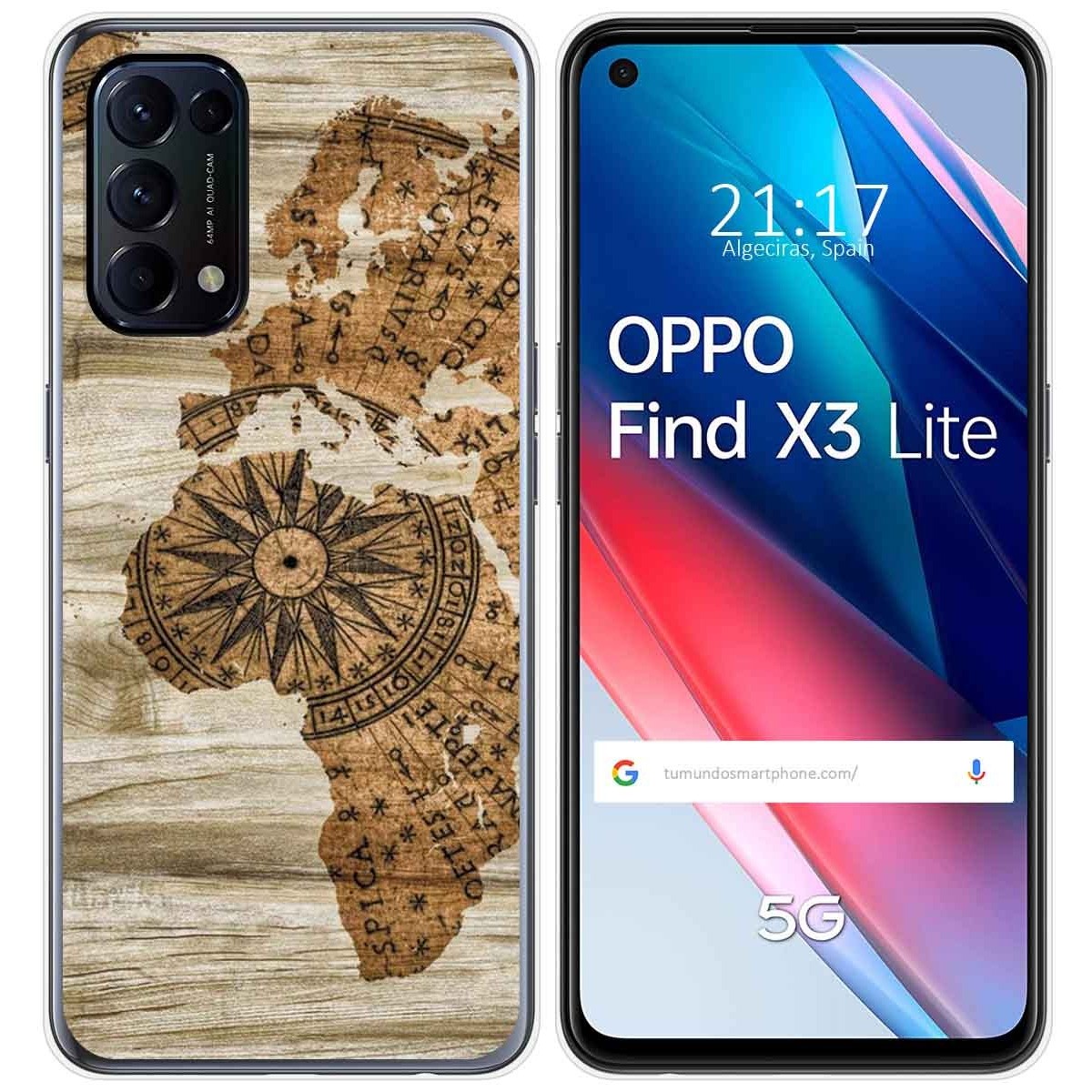 Funda Gel Tpu para Oppo Find X3 Lite 5G diseño Madera 07 Dibujos