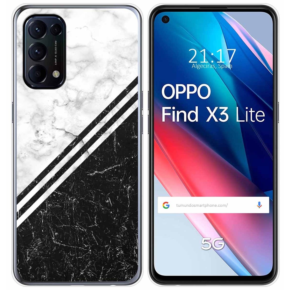 Funda Gel Tpu para Oppo Find X3 Lite 5G diseño Mármol 01 Dibujos