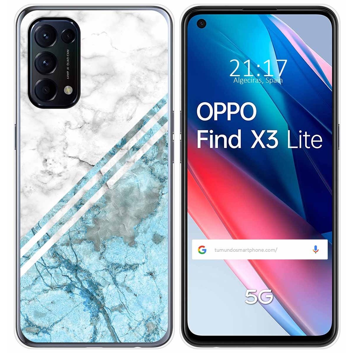 Funda Gel Tpu para Oppo Find X3 Lite 5G diseño Mármol 02 Dibujos