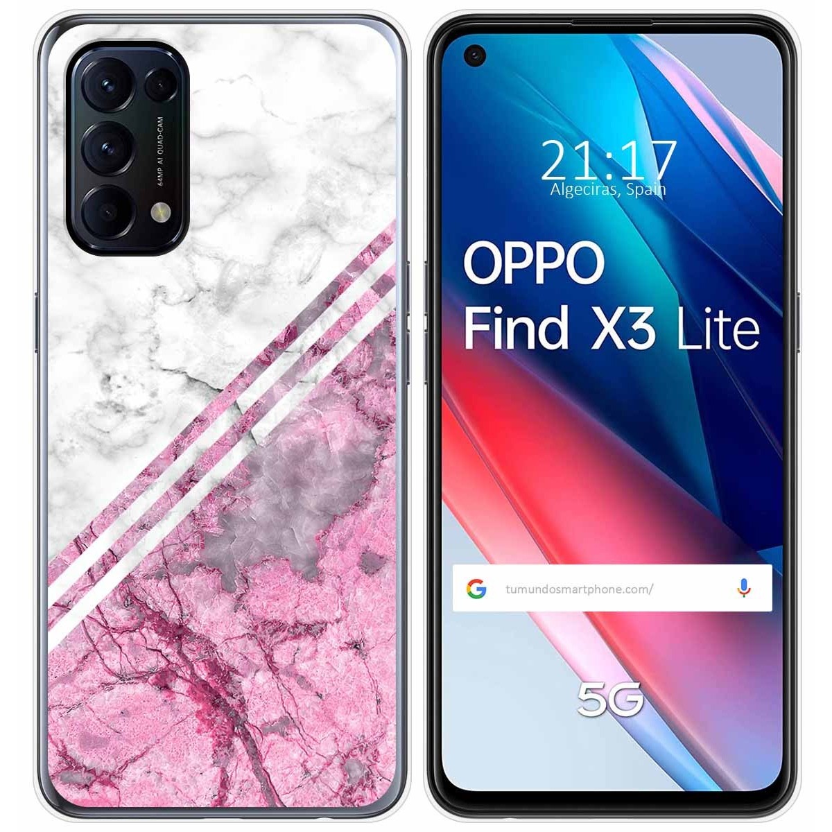 Funda Gel Tpu para Oppo Find X3 Lite 5G diseño Mármol 03 Dibujos