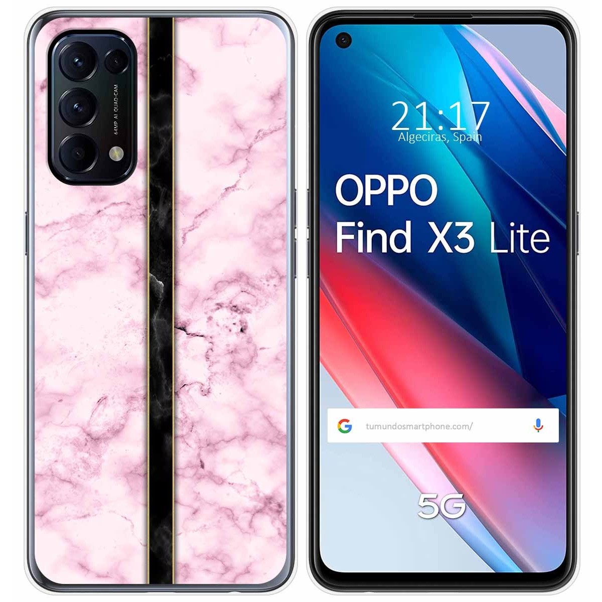Funda Gel Tpu para Oppo Find X3 Lite 5G diseño Mármol 04 Dibujos