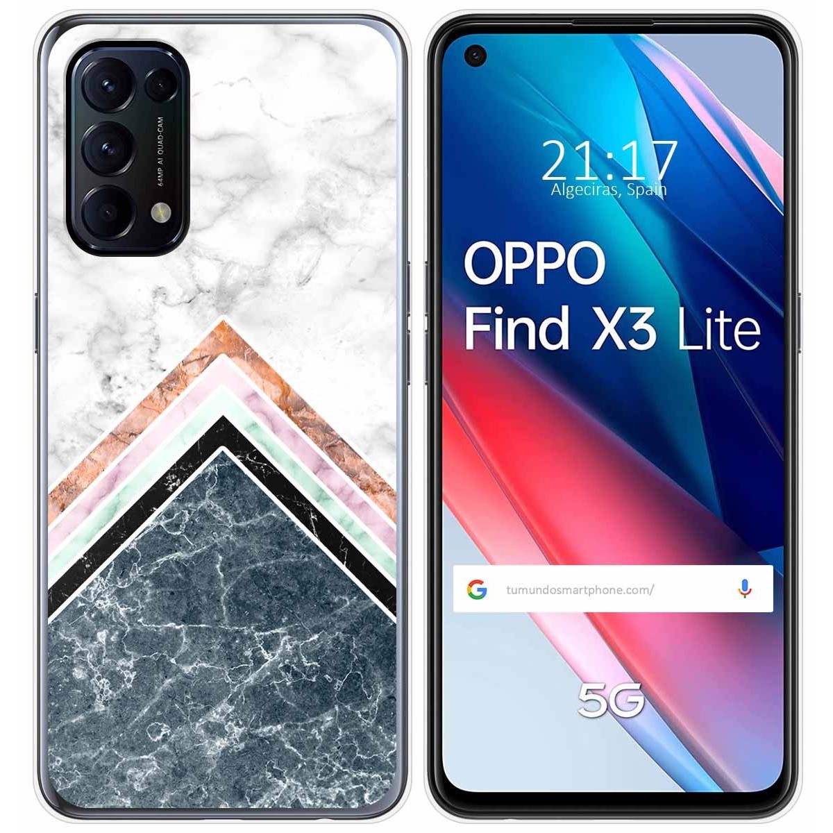 Funda Gel Tpu para Oppo Find X3 Lite 5G diseño Mármol 05 Dibujos