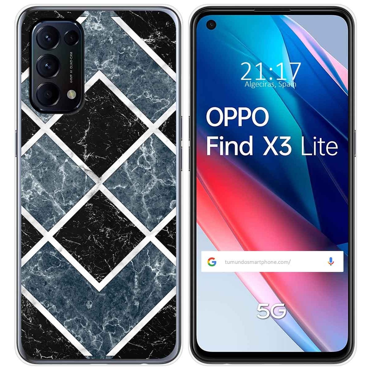 Funda Gel Tpu para Oppo Find X3 Lite 5G diseño Mármol 06 Dibujos