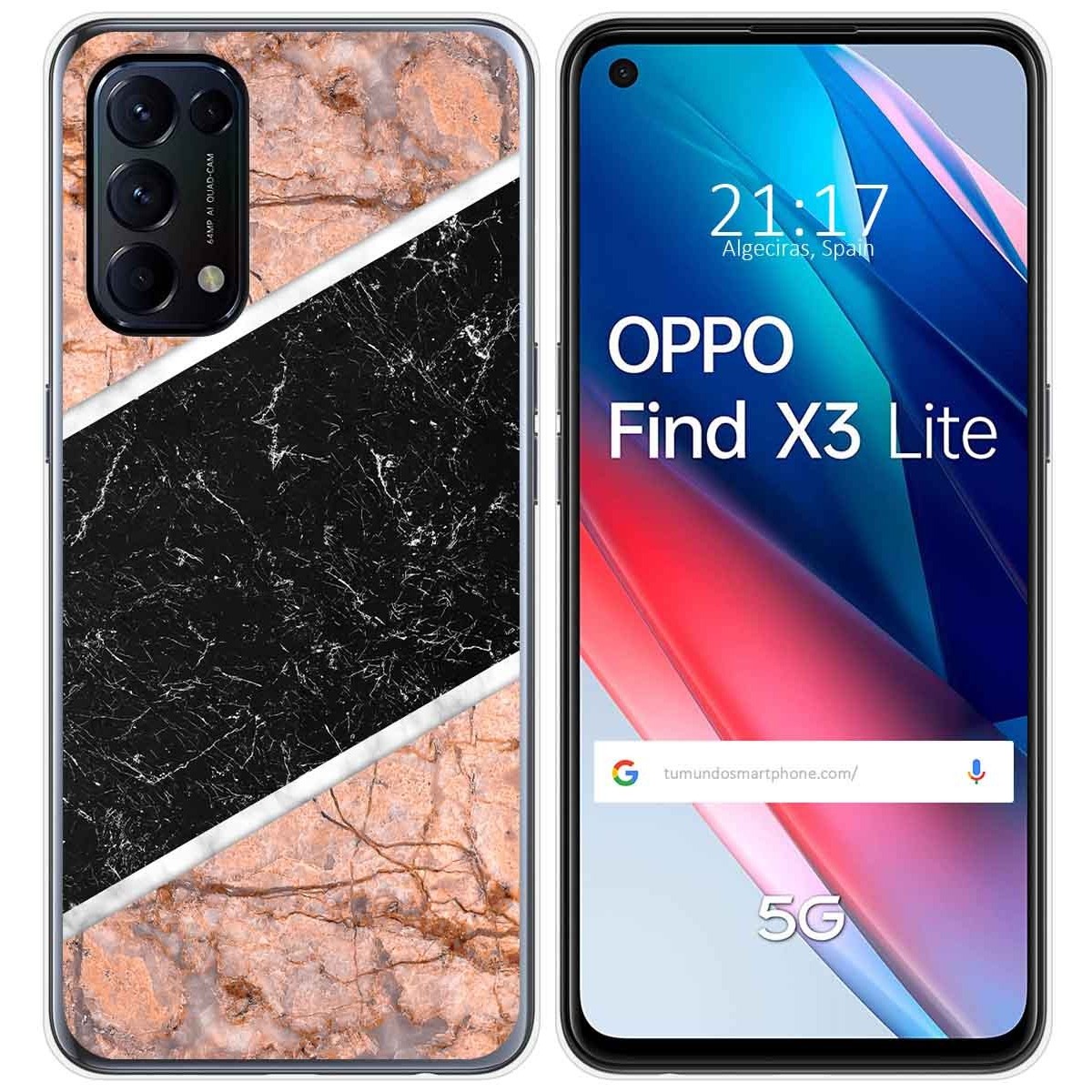 Funda Gel Tpu para Oppo Find X3 Lite 5G diseño Mármol 07 Dibujos