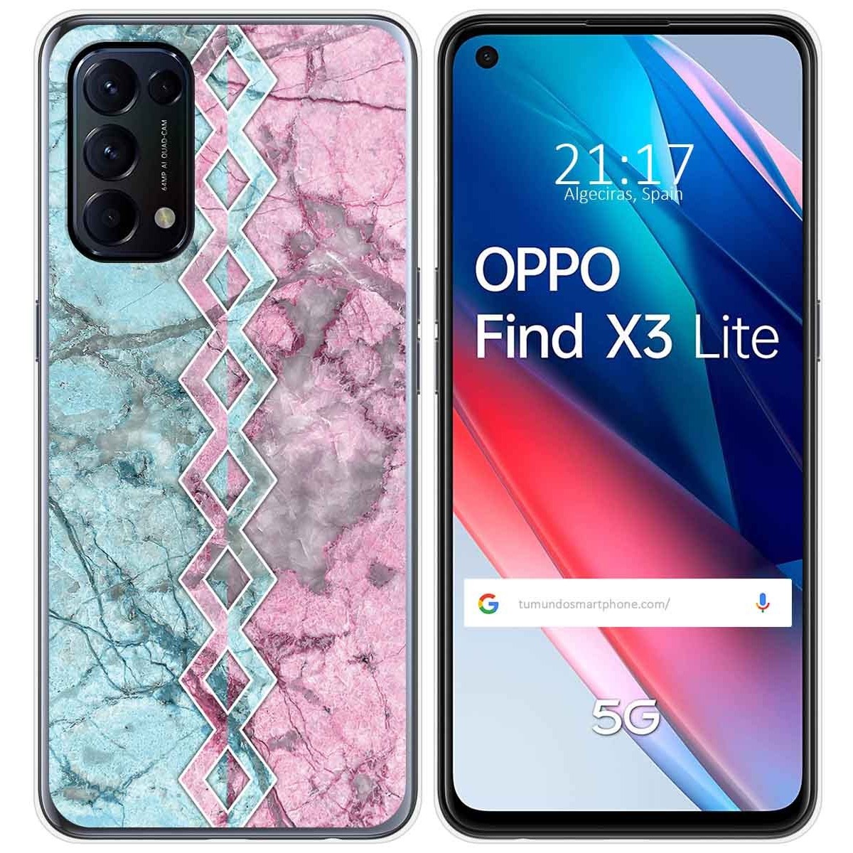 Funda Gel Tpu para Oppo Find X3 Lite 5G diseño Mármol 08 Dibujos