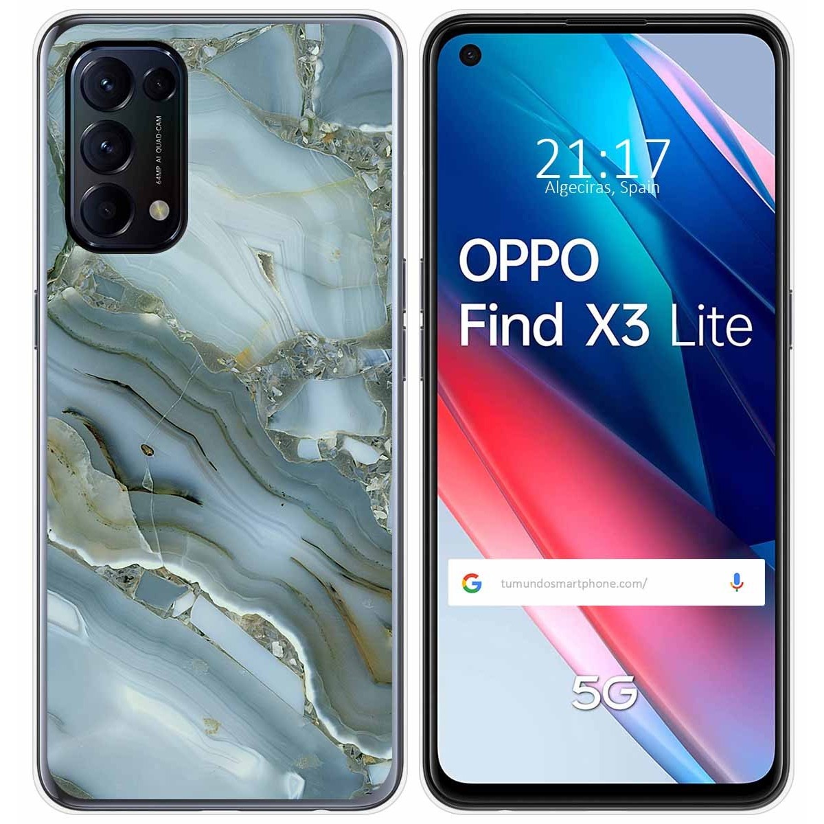Funda Gel Tpu para Oppo Find X3 Lite 5G diseño Mármol 09 Dibujos