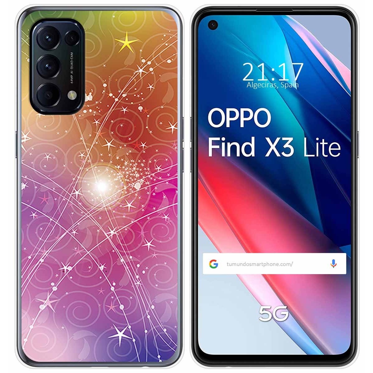 Funda Gel Tpu para Oppo Find X3 Lite 5G diseño Abstracto Dibujos