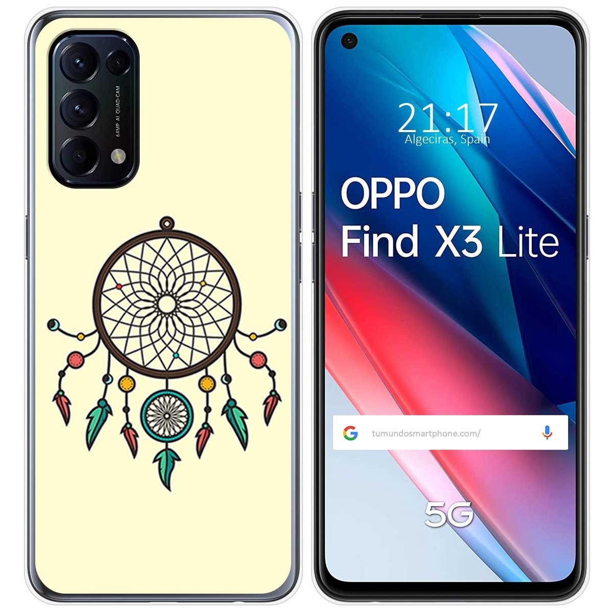 Funda Gel Tpu para Oppo Find X3 Lite 5G diseño Atrapasueños Dibujos