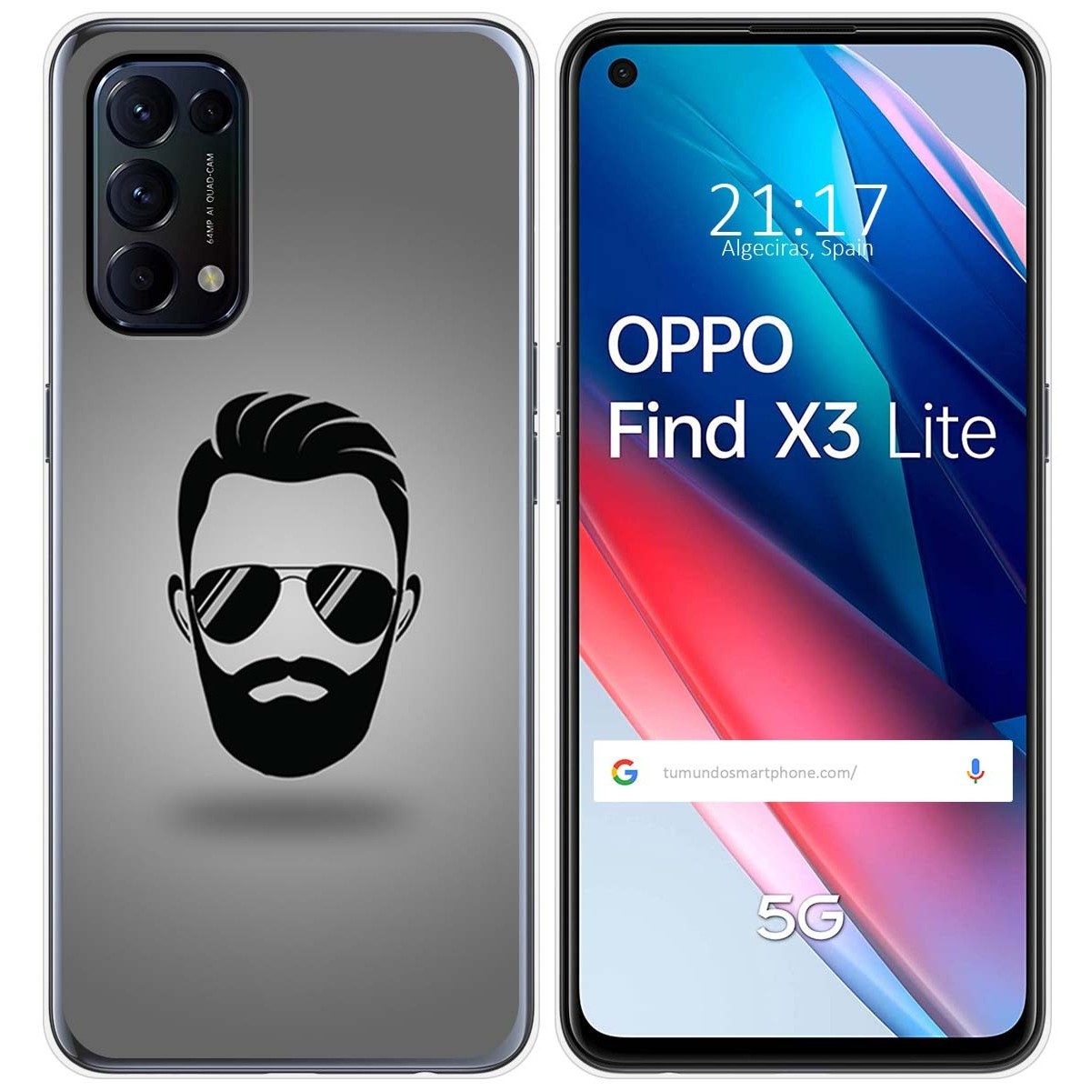 Funda Gel Tpu para Oppo Find X3 Lite 5G diseño Barba Dibujos