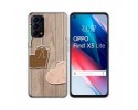 Funda Gel Tpu para Oppo Find X3 Lite 5G diseño Corazones Madera Dibujos