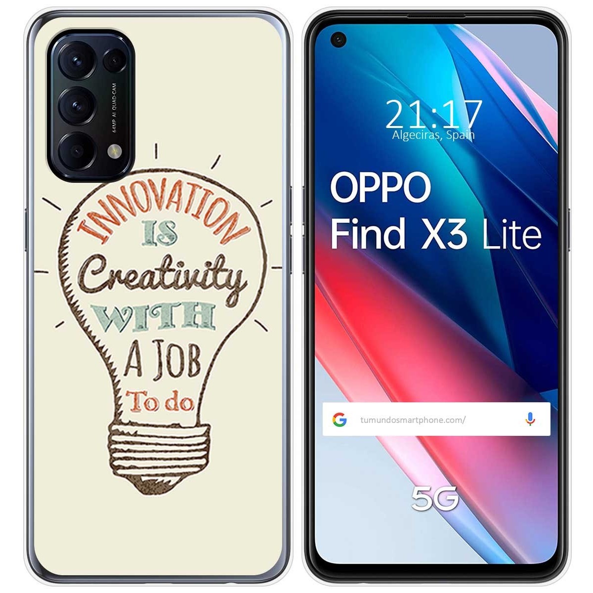 Funda Gel Tpu para Oppo Find X3 Lite 5G diseño Creativity Dibujos