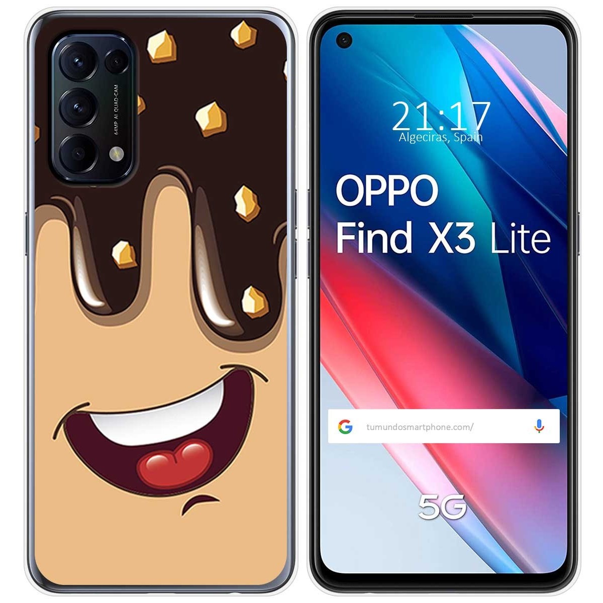 Funda Gel Tpu para Oppo Find X3 Lite 5G diseño Helado Chocolate Dibujos