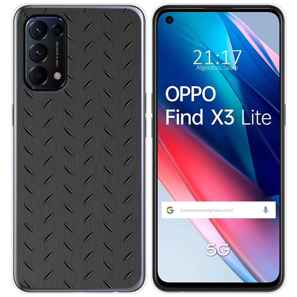 Funda Gel Tpu para Oppo Find X3 Lite 5G diseño Metal Dibujos