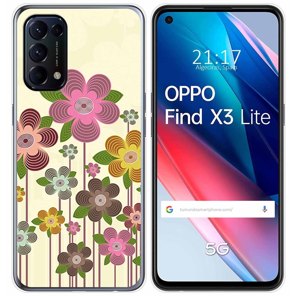 Funda Gel Tpu para Oppo Find X3 Lite 5G diseño Primavera En Flor Dibujos