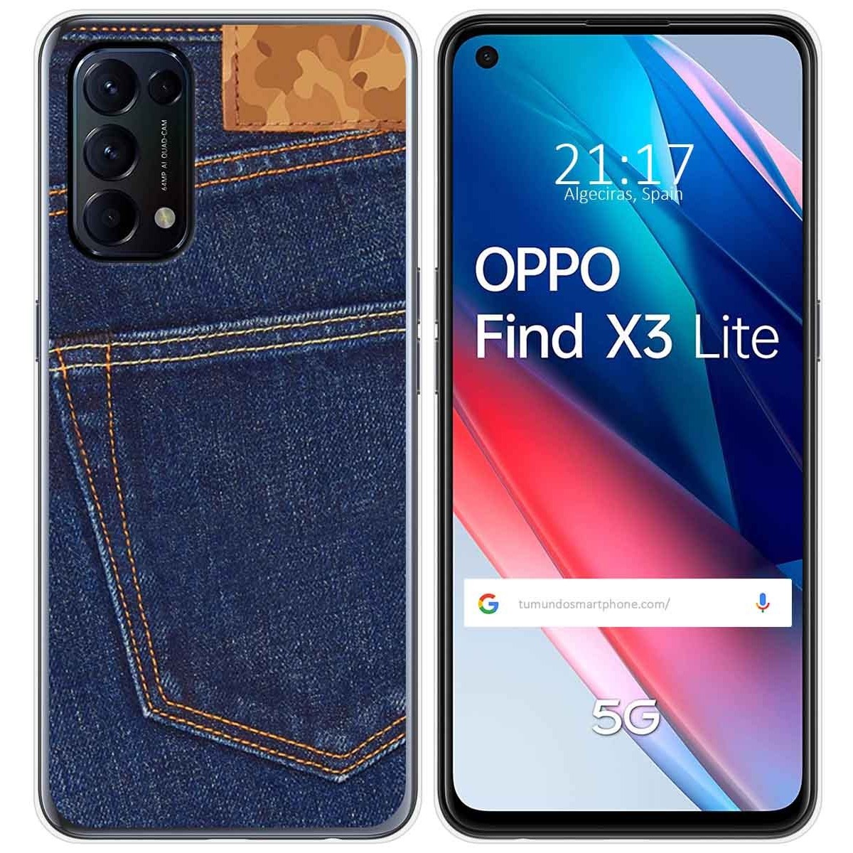 Funda Gel Tpu para Oppo Find X3 Lite 5G diseño Vaquero Dibujos