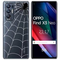Funda Gel Transparente para Oppo Find X3 Neo 5G diseño Araña Dibujos