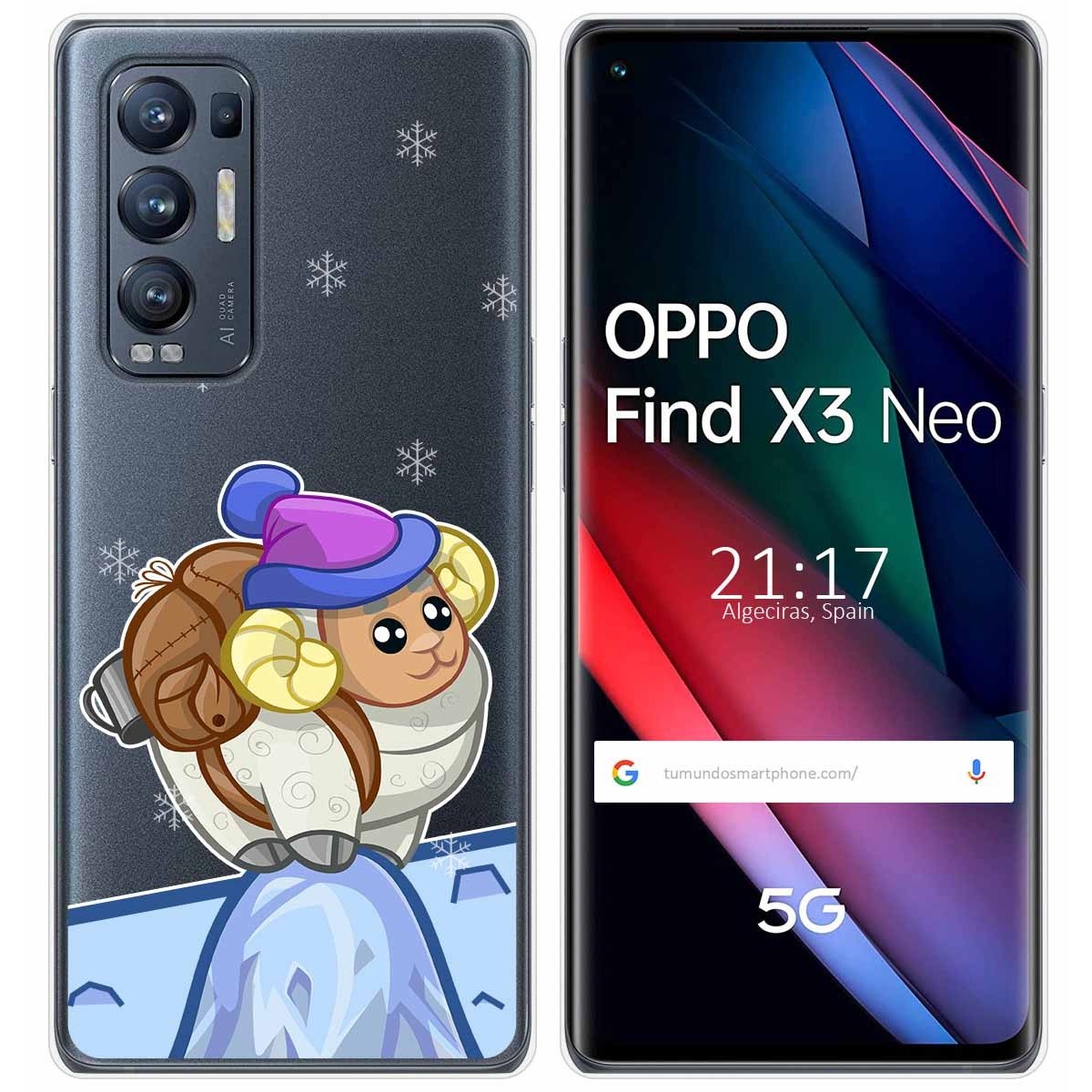 Funda Gel Transparente para Oppo Find X3 Neo 5G diseño Cabra Dibujos