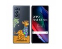 Funda Gel Transparente para Oppo Find X3 Neo 5G diseño Jirafa Dibujos