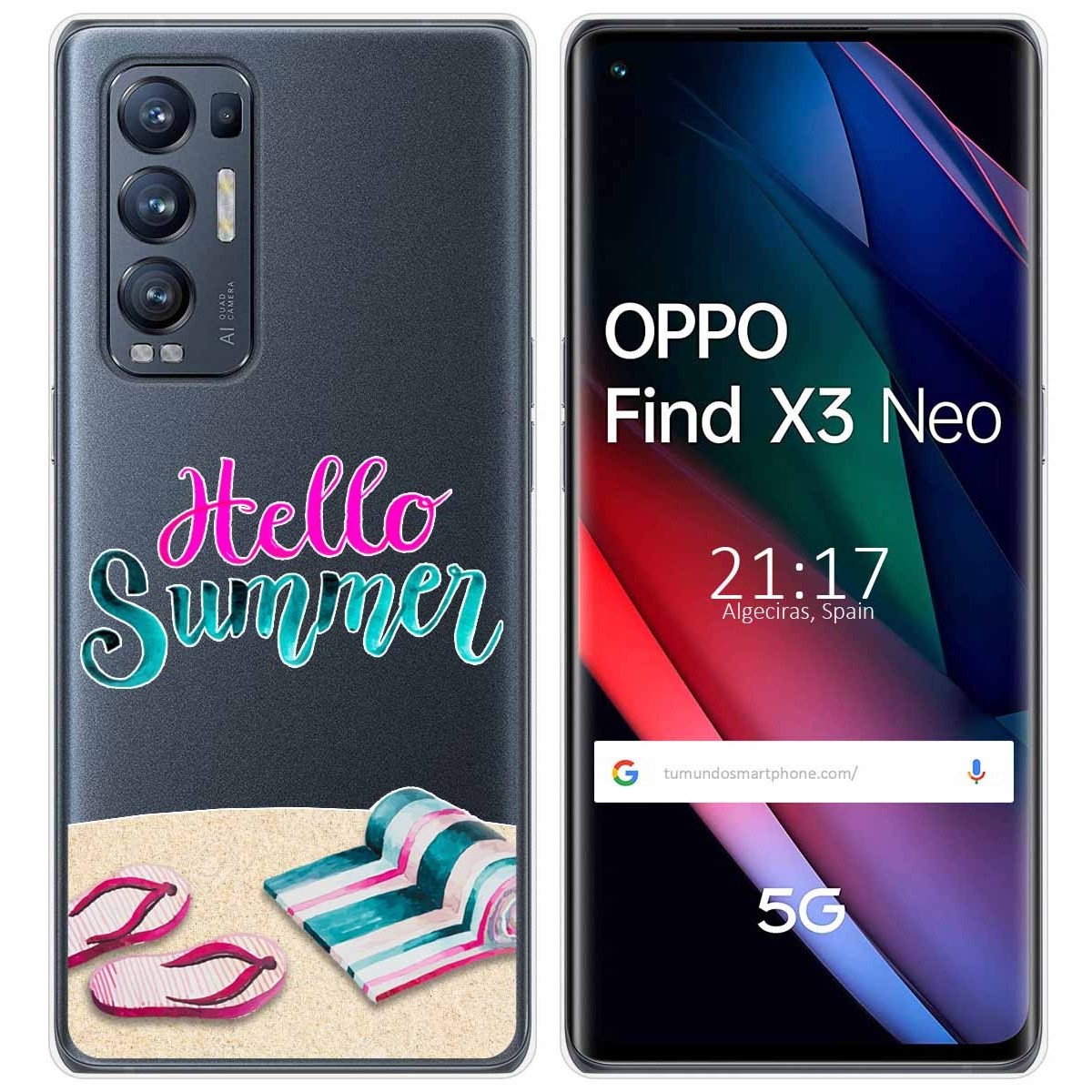 Funda Gel Transparente para Oppo Find X3 Neo 5G diseño Summer Dibujos