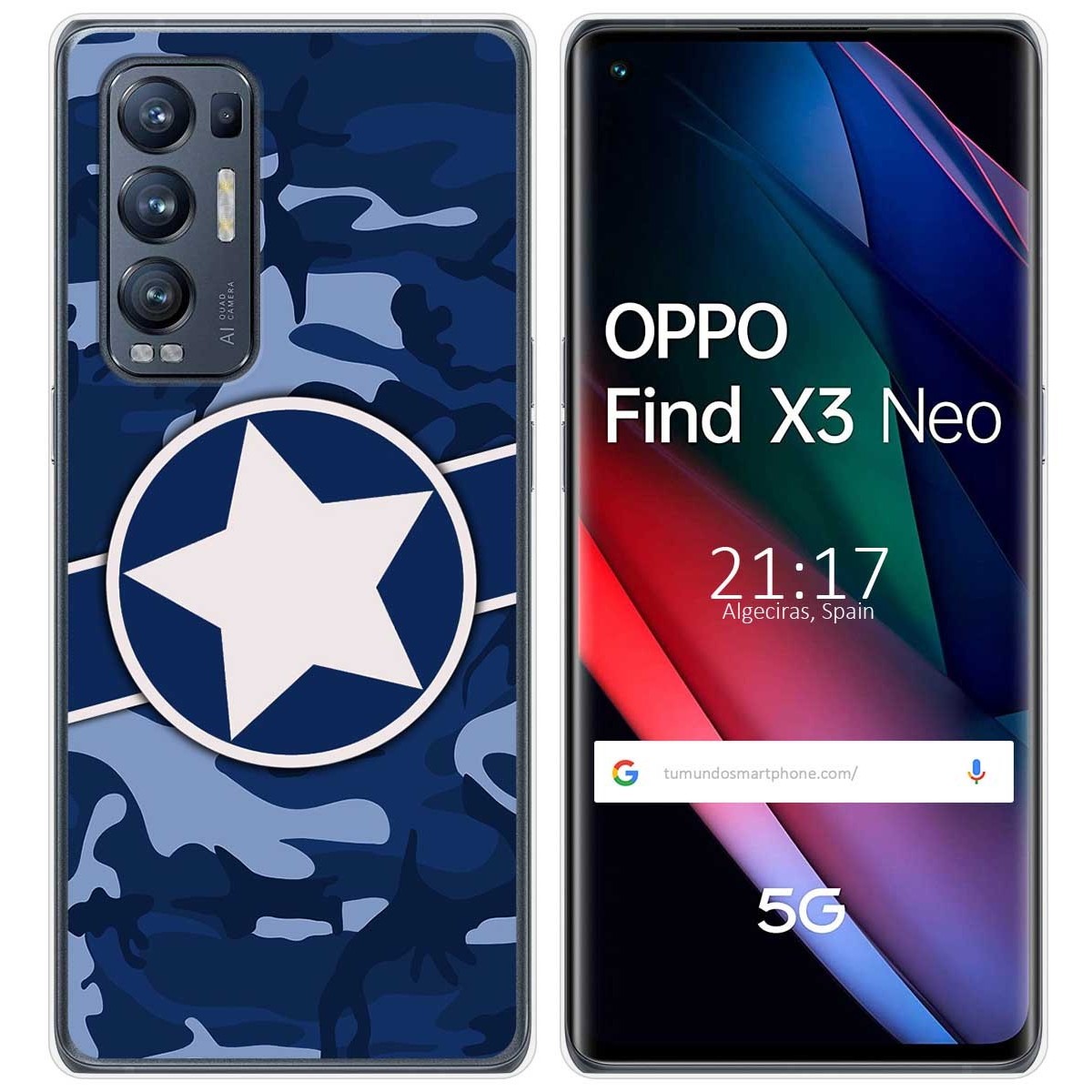 Funda Gel Tpu para Oppo Find X3 Neo 5G diseño Camuflaje 03 Dibujos