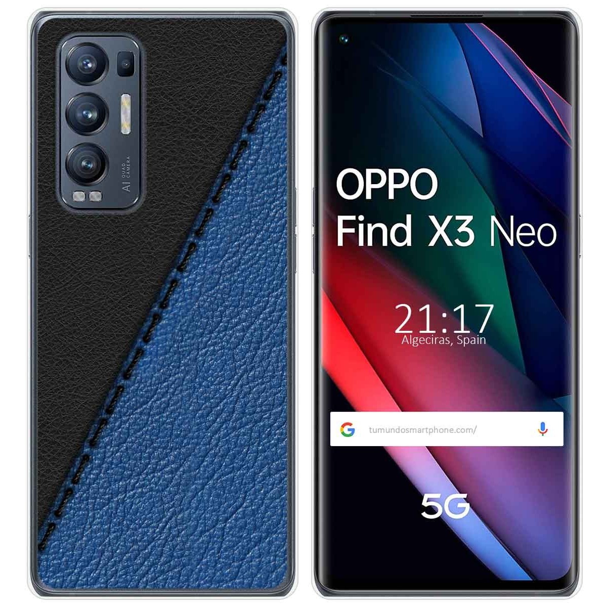 Funda Gel Tpu para Oppo Find X3 Neo 5G diseño Cuero 02 Dibujos