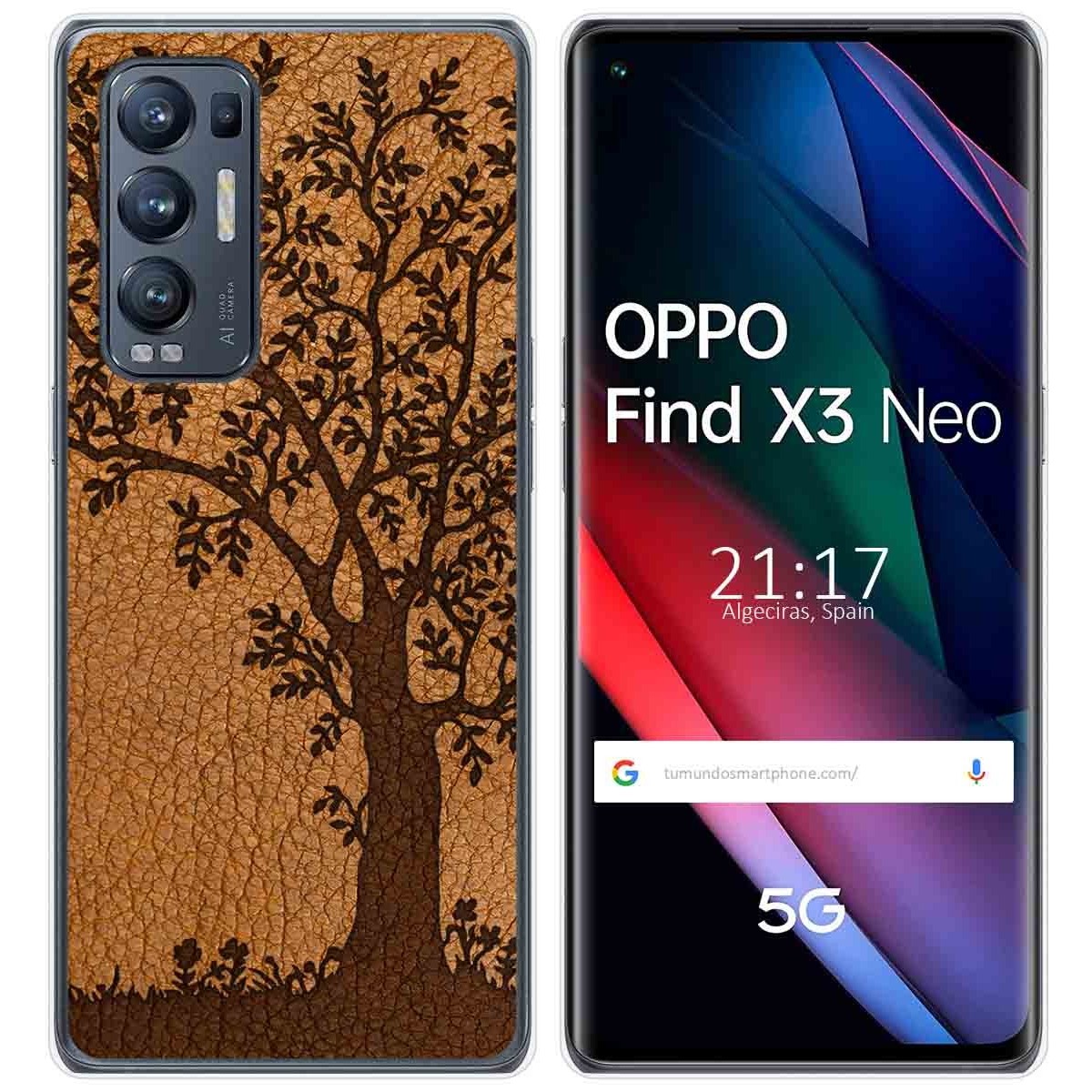 Funda Gel Tpu para Oppo Find X3 Neo 5G diseño Cuero 03 Dibujos