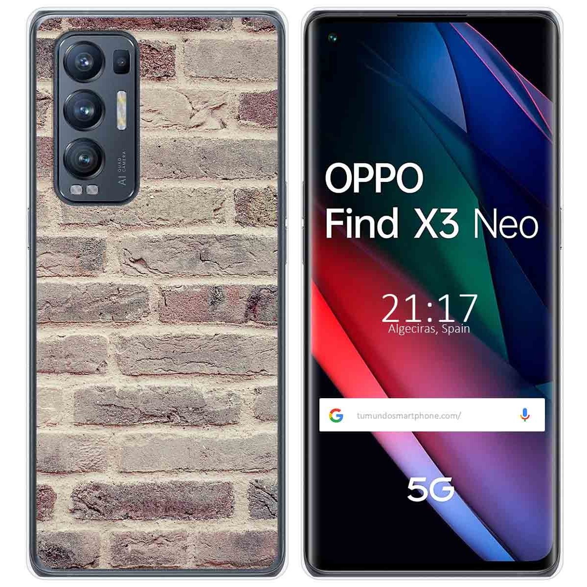 Funda Gel Tpu para Oppo Find X3 Neo 5G diseño Ladrillo 01 Dibujos
