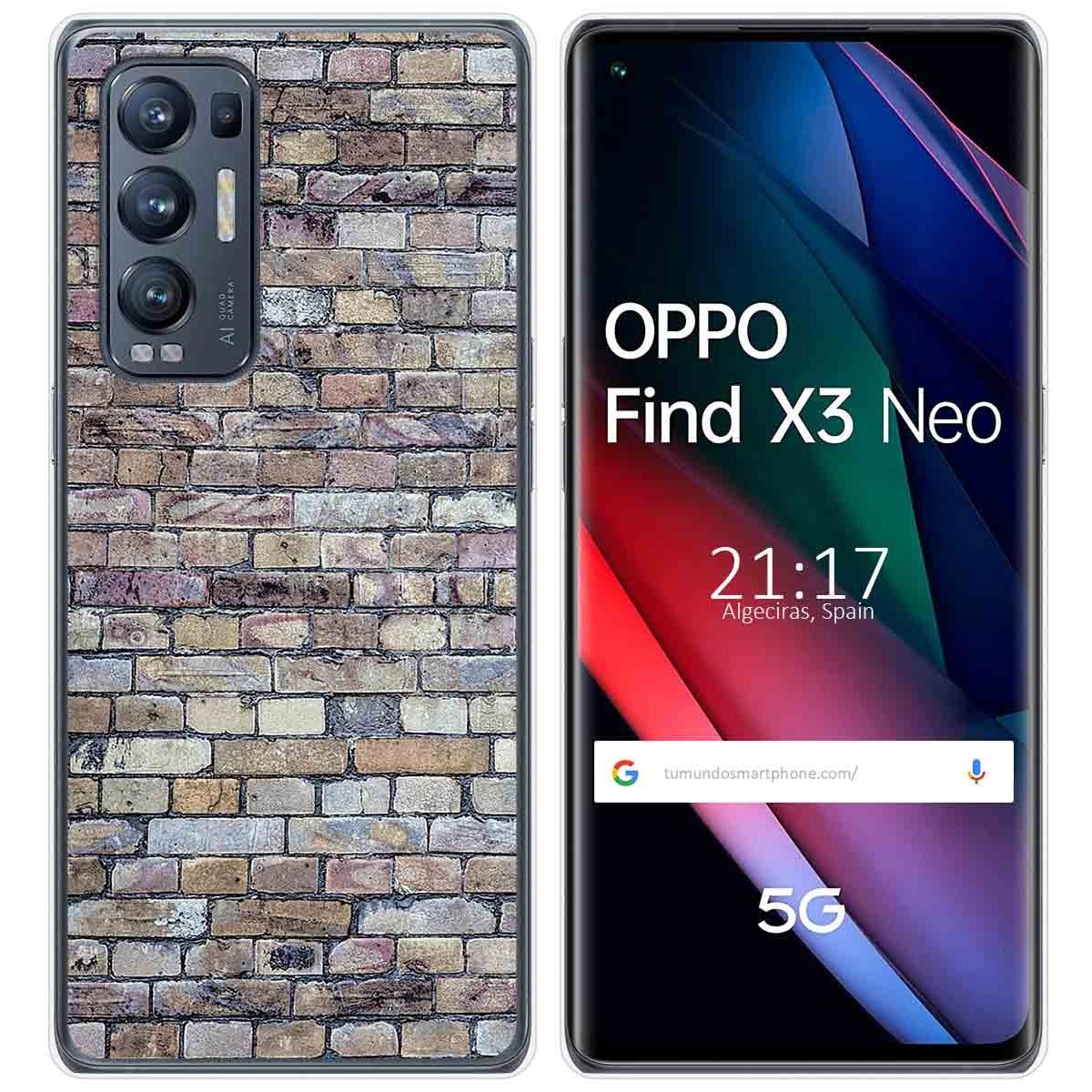 Funda Gel Tpu para Oppo Find X3 Neo 5G diseño Ladrillo 02 Dibujos