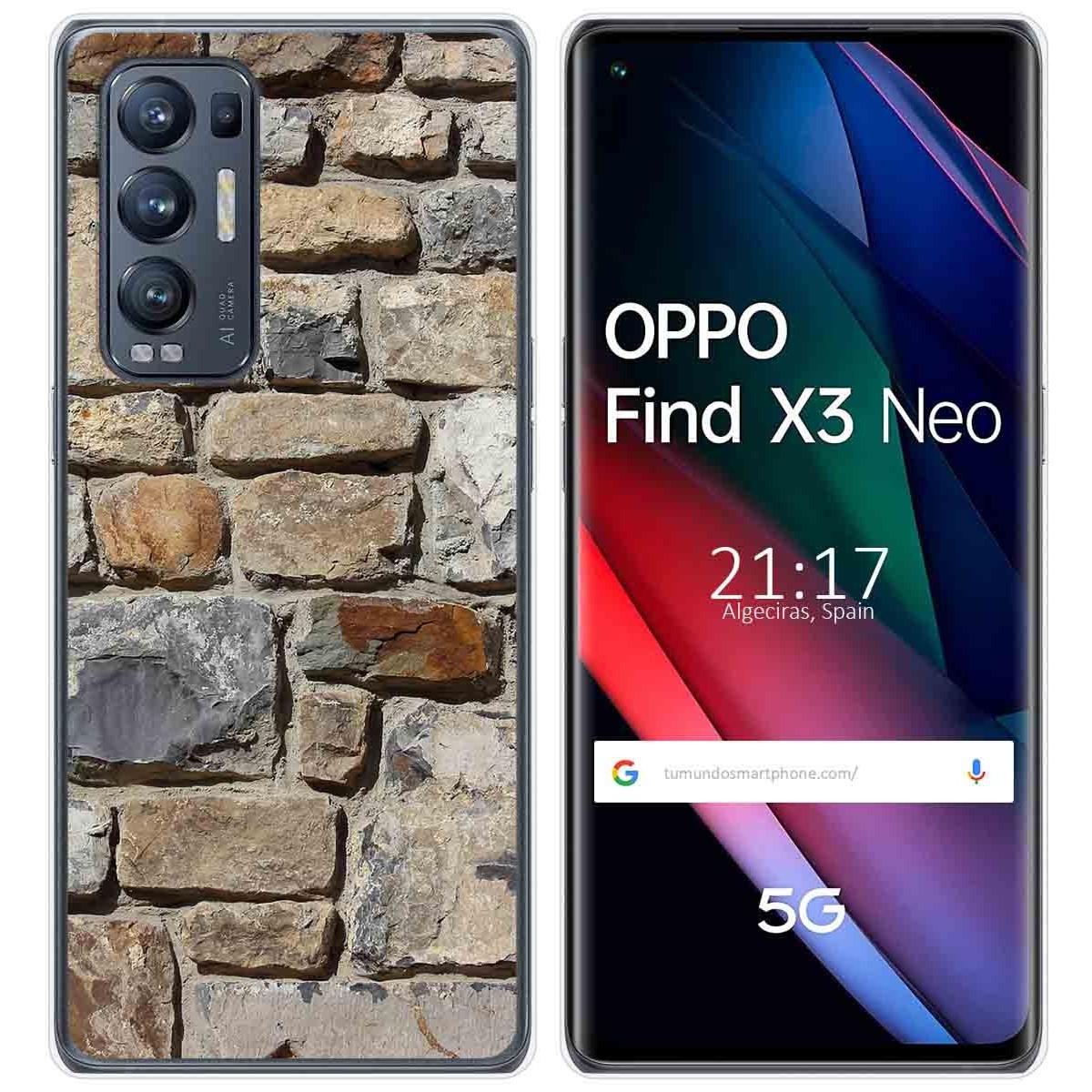 Funda Gel Tpu para Oppo Find X3 Neo 5G diseño Ladrillo 03 Dibujos