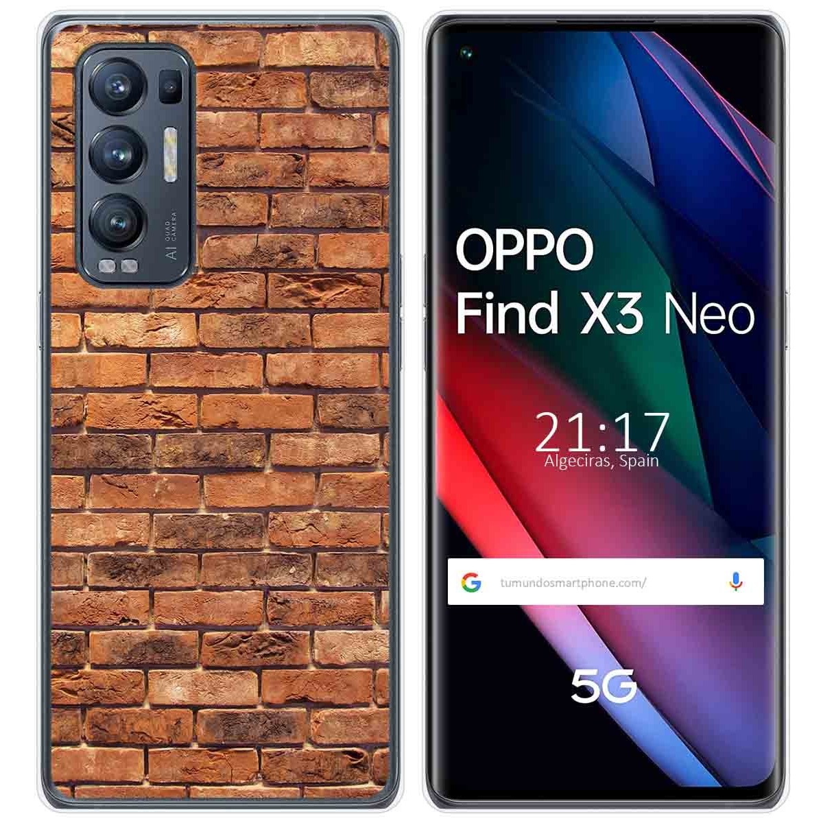 Funda Gel Tpu para Oppo Find X3 Neo 5G diseño Ladrillo 04 Dibujos