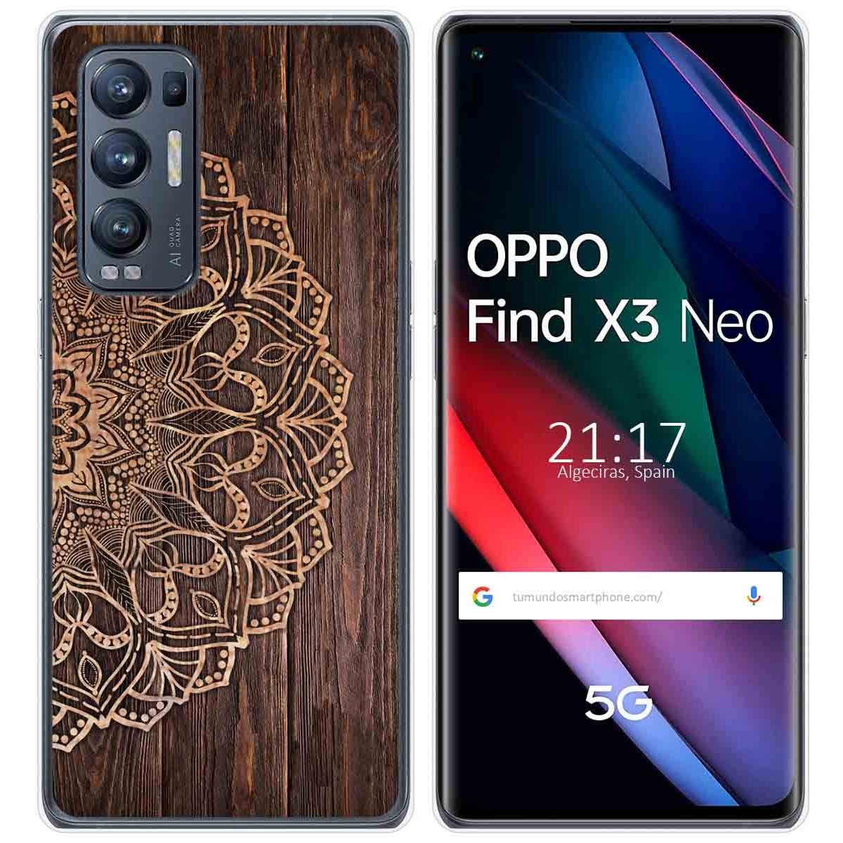Funda Gel Tpu para Oppo Find X3 Neo 5G diseño Madera 06 Dibujos