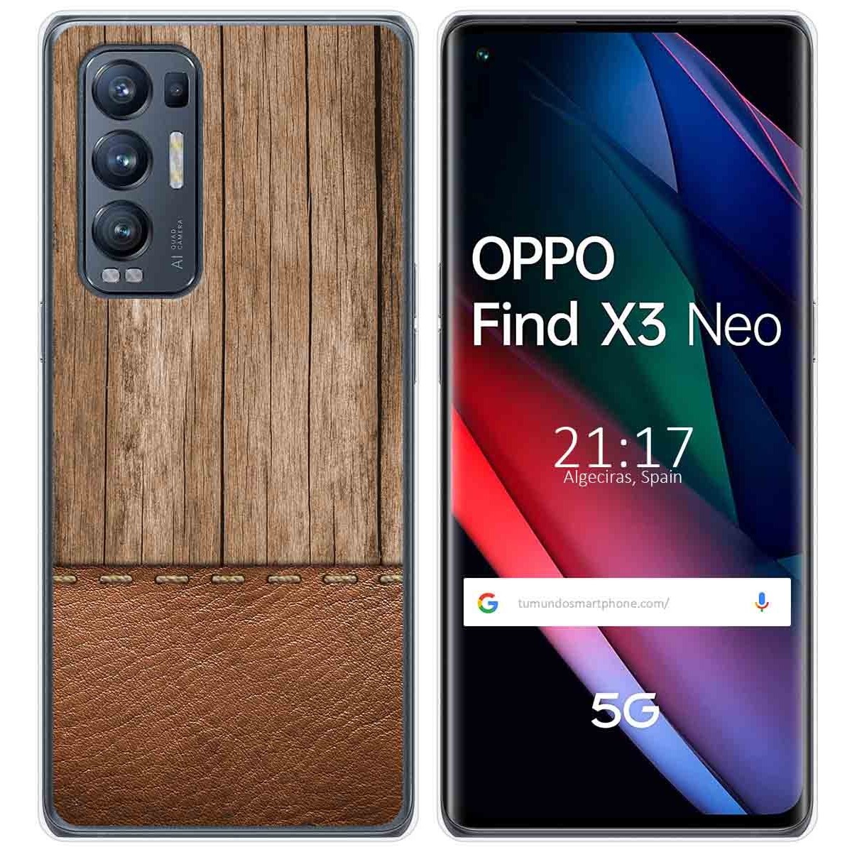 Funda Gel Tpu para Oppo Find X3 Neo 5G diseño Madera 09 Dibujos