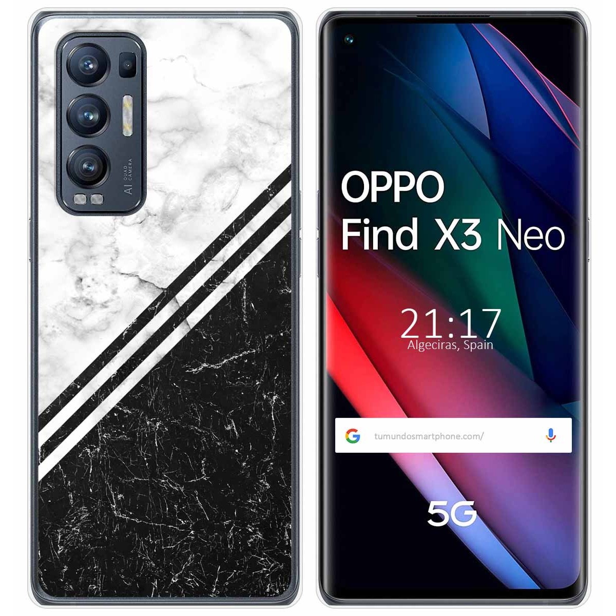 Funda Gel Tpu para Oppo Find X3 Neo 5G diseño Mármol 01 Dibujos