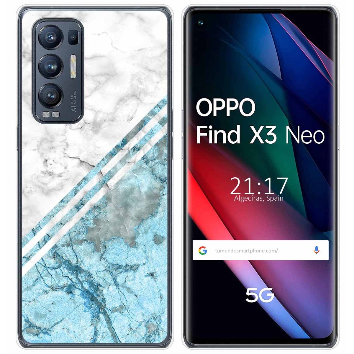 Funda Gel Tpu para Oppo Find X3 Neo 5G diseño Mármol 02 Dibujos
