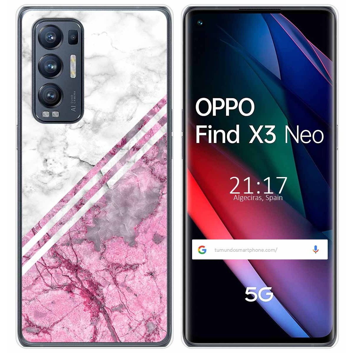 Funda Gel Tpu para Oppo Find X3 Neo 5G diseño Mármol 03 Dibujos