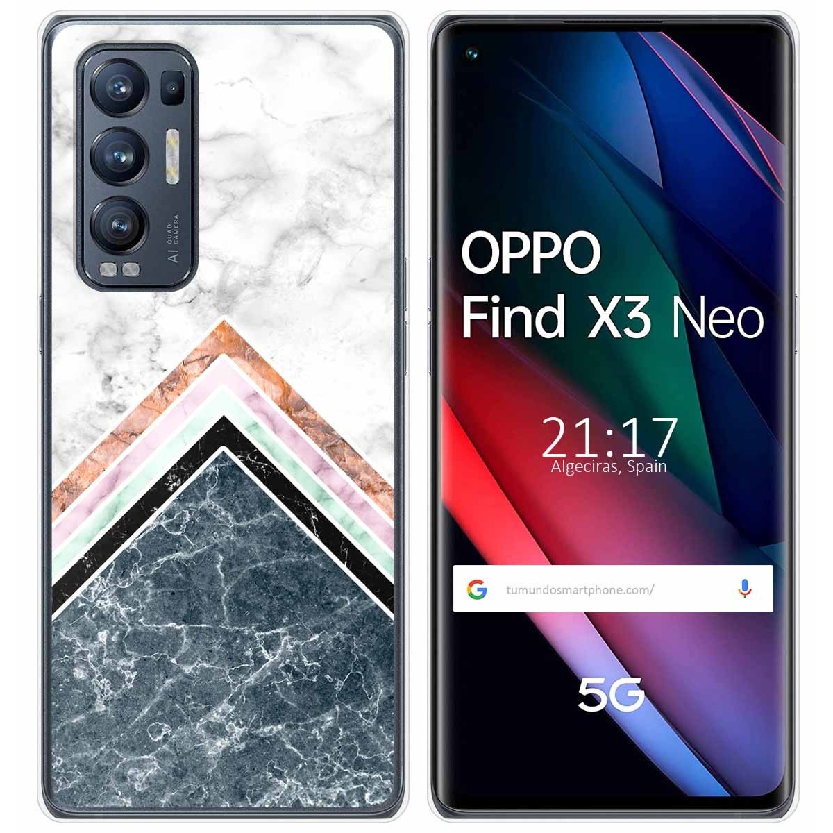 Funda Gel Tpu para Oppo Find X3 Neo 5G diseño Mármol 05 Dibujos