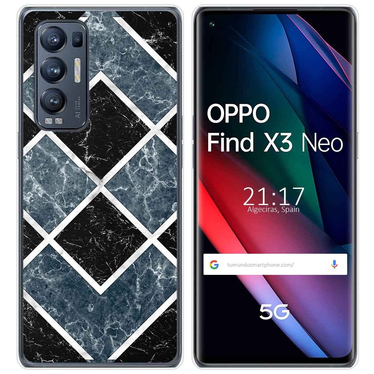 Funda Gel Tpu para Oppo Find X3 Neo 5G diseño Mármol 06 Dibujos