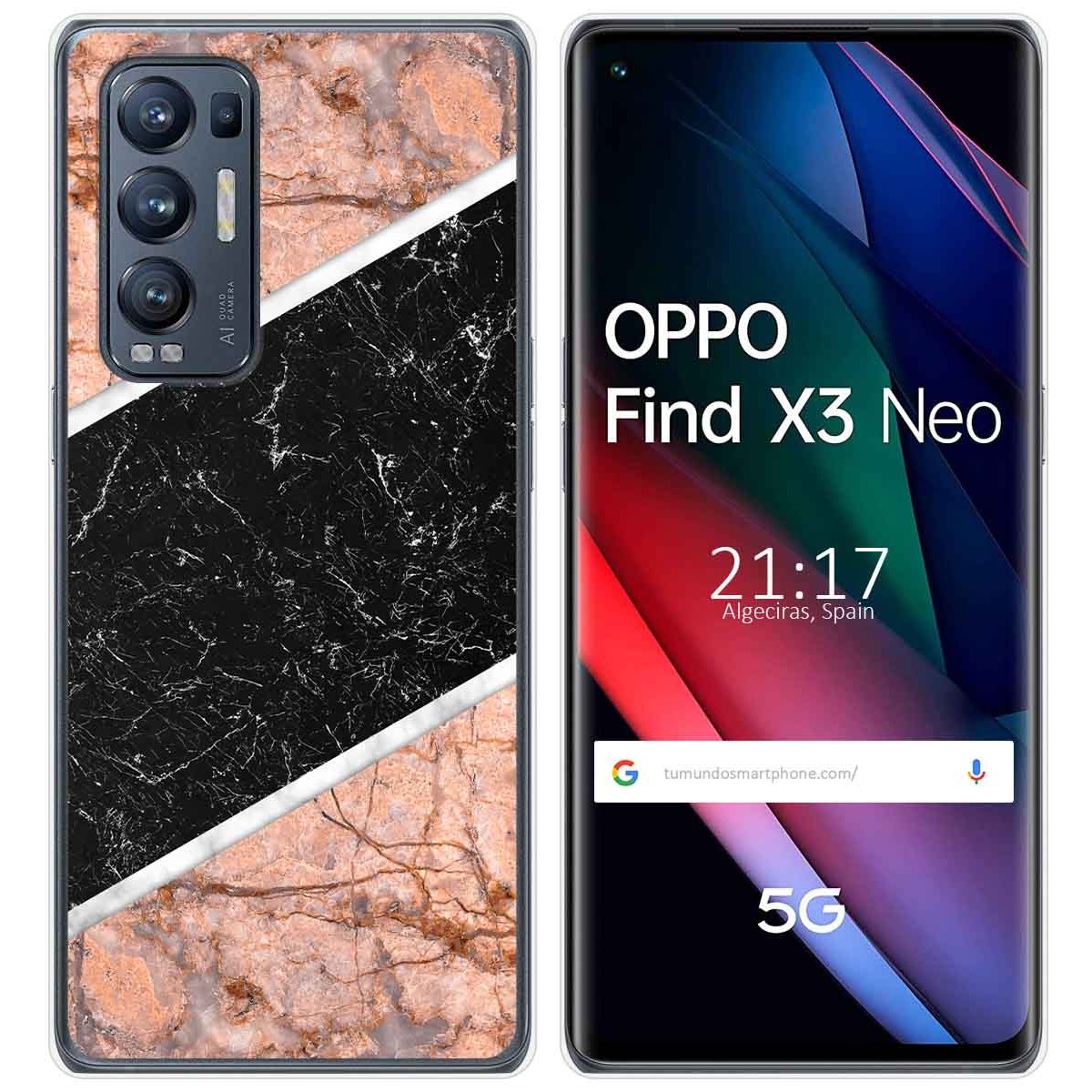 Funda Gel Tpu para Oppo Find X3 Neo 5G diseño Mármol 07 Dibujos