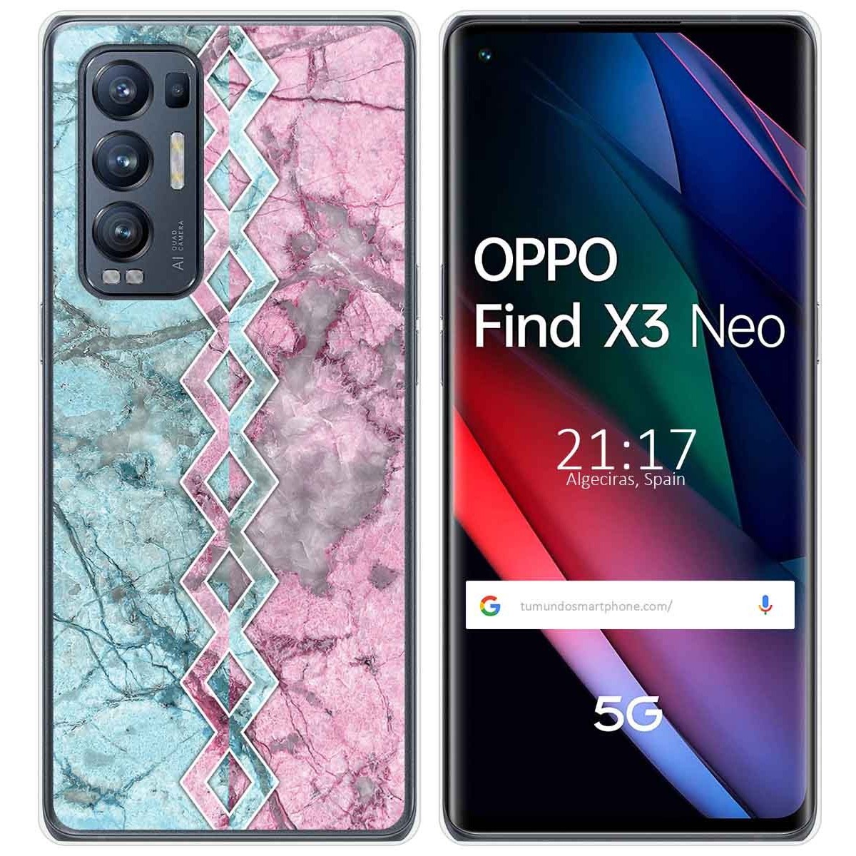 Funda Gel Tpu para Oppo Find X3 Neo 5G diseño Mármol 08 Dibujos