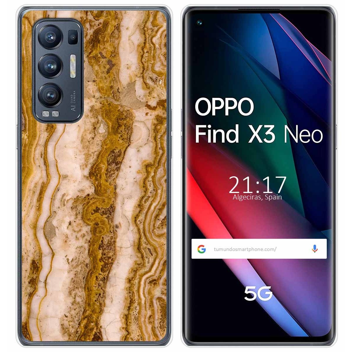 Funda Gel Tpu para Oppo Find X3 Neo 5G diseño Mármol 10 Dibujos